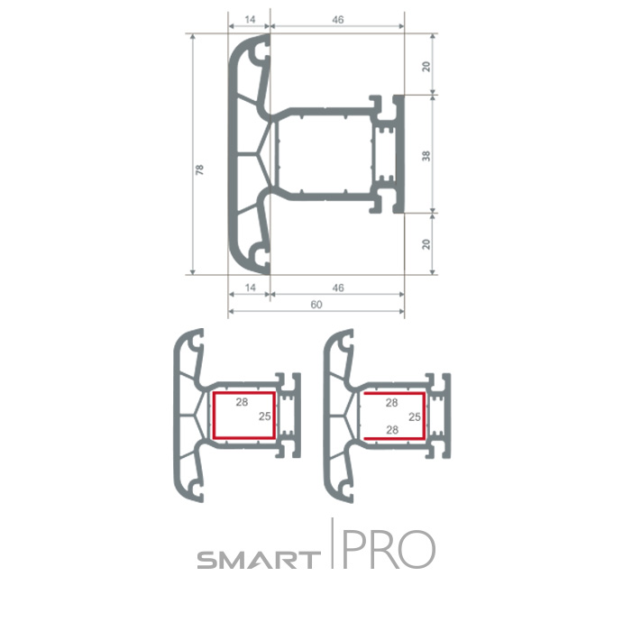 Импост 4-х камерный в Павлодаре
