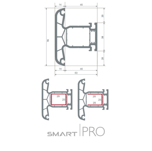 Импост 4-х камерный в Павлодаре